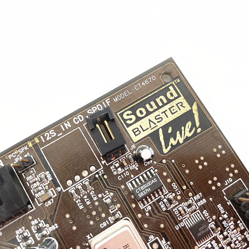 Desmontagem original para placa de som Creative SOUND BLASTER LIVE CT4670 4.1 funcionando bem