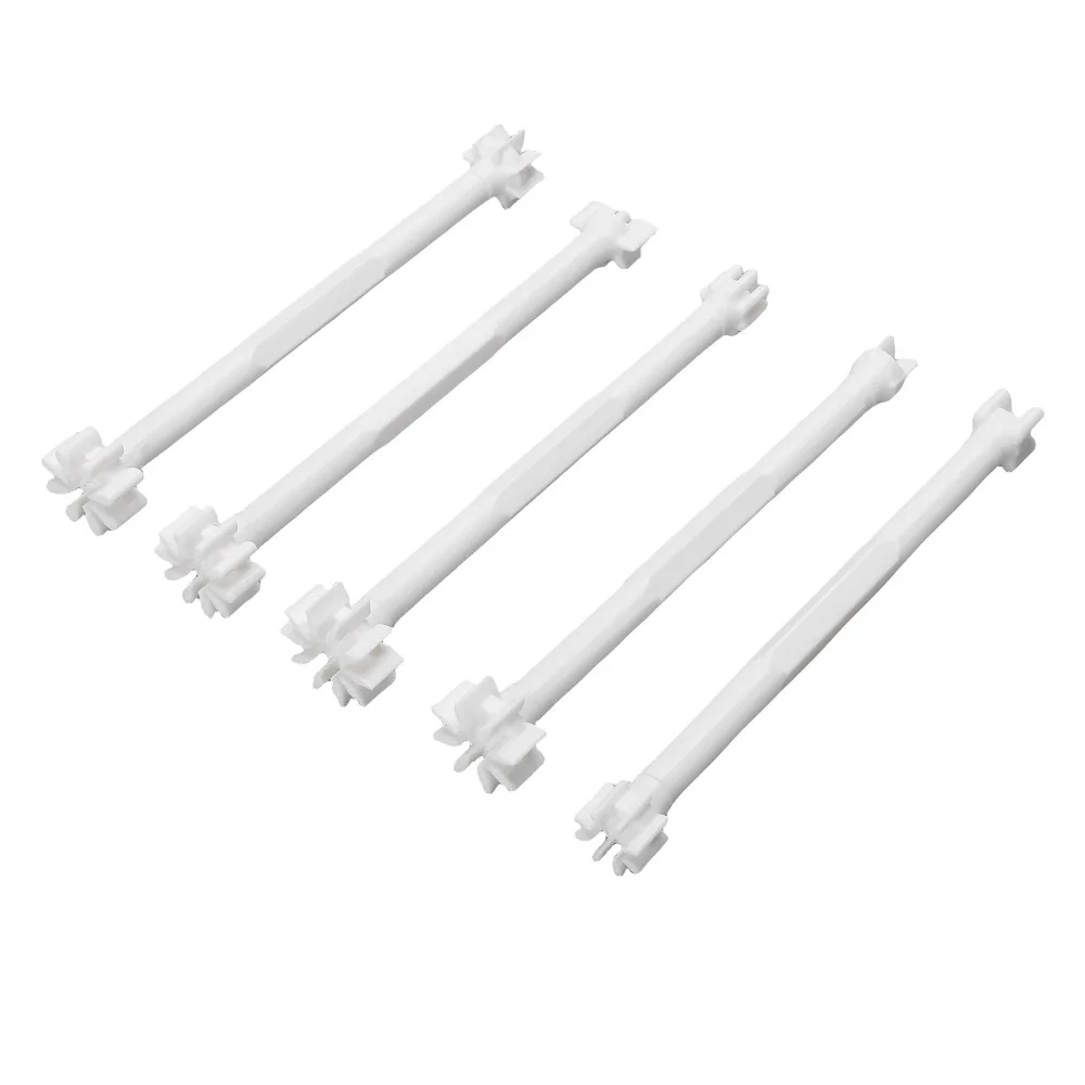 5Pcs White Flower Dot Painting Pen Plastic Length 15cm Diamond Point Drill Tool Art Dot Drawing Tool DIY Decorative Craft Making