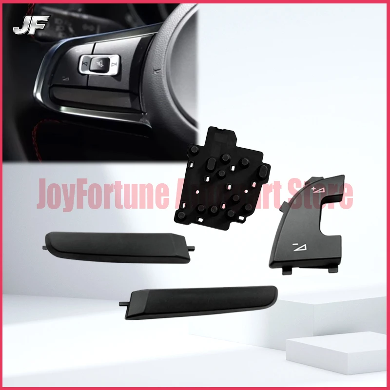 For VW Scirocco GTI Polo Left Right Multifunctional Steering Wheel Volume Button Blanking Key Switch Cover Cap Rubber Pad Film