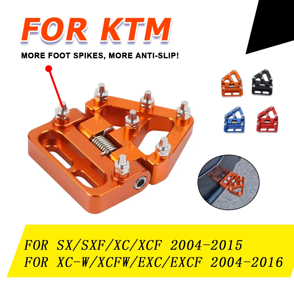 Motorcycle Folding Rear Brake Pedal Tip Plate Pad For KTM EXC EXCF SX SXF XC XCF XCW XCFW XC-W 125 250 300 350 450 500 530 2015