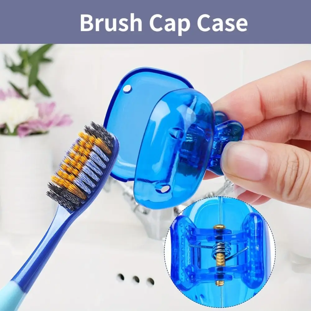 حافظة غطاء فرشاة صغيرة قابلة لإعادة الاستخدام لفرشاة الأسنان المحمولة وواقي من الغبار وحامل غطاء فرشاة الأسنان المقاوم للماء