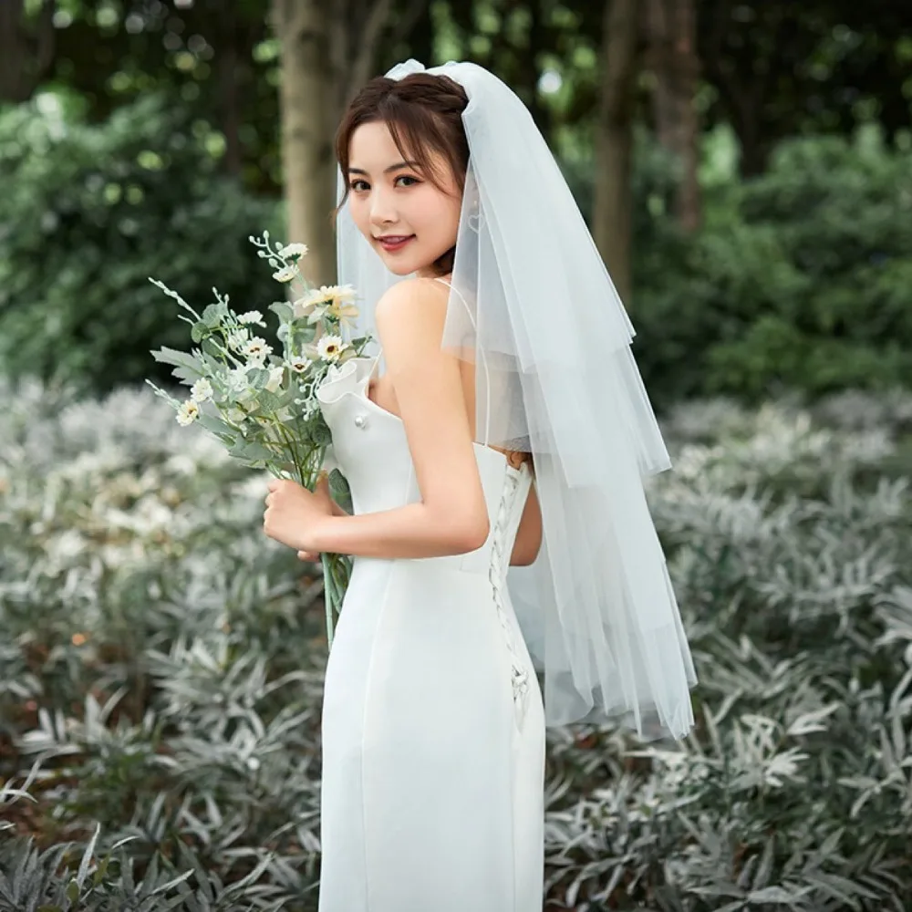 Accessories Marriage Flour Layer Bride to Be Bridal Veil Women Marriage Wedding Bridal Veils