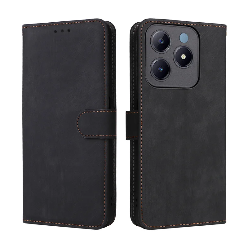 For Realme C63 4G Case Wallet Anti-theft Brush Magnetic Flip Leather Case For OPPO Realme C63 4G RMX3939 Phone Case