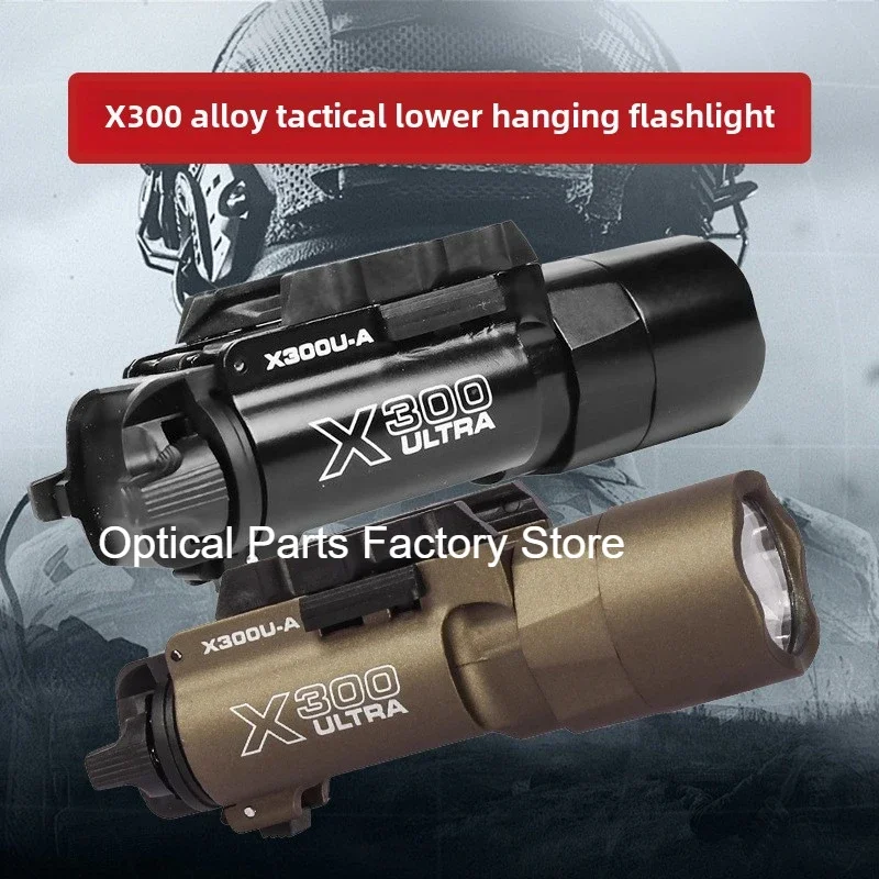 TacticaFlashlight X300-B/X300U-B/ XU35 Metal Pistol Gun Strobe LED Light Fit 20mm Rail Airsoft Hanging Hunting Flashlight