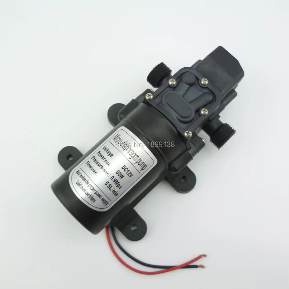 

80W 5.5L/min Electric Automatic pressure switch type self priming High pressure 12v 24v dc sprayer pump