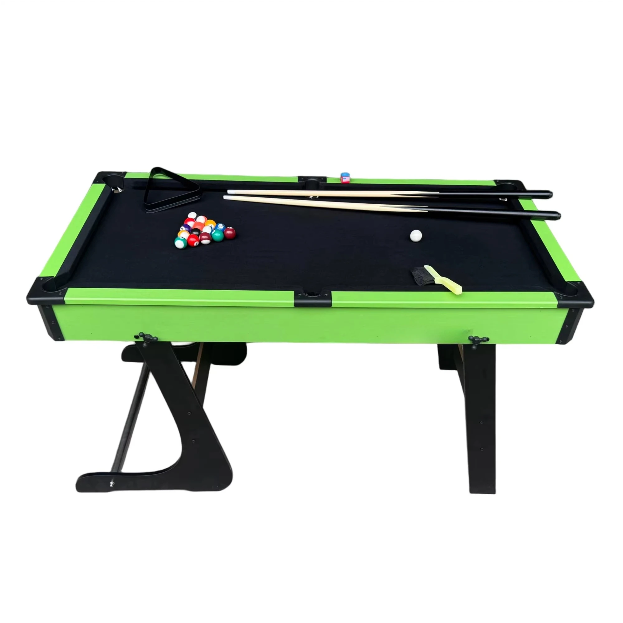 jq-Factory OEM 50-Inch Folding Pool Table, Eco-Friendly Material Home Use Snooker & Billiard Table with Cue Sticks Custom logo