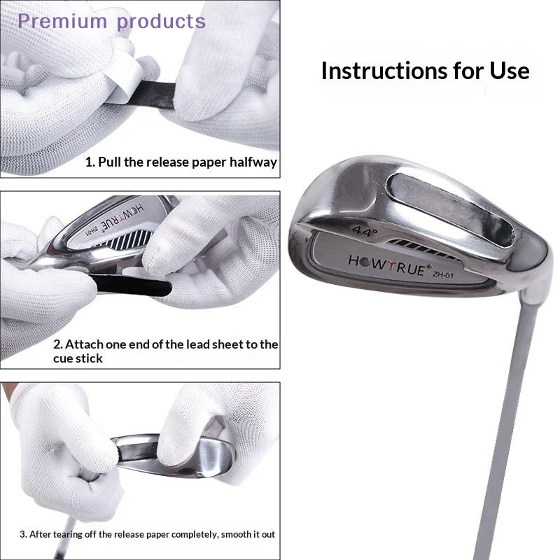 

10/20/30Pcs Golf lead sheet Golf Weighted Lead Tape Adhesive Lead Tape Strips Add For Golf Club Tennis Racket Pickball Racket