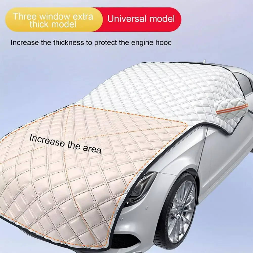 Car Snow Sunshade Sunblock Front Gear Snow Thickened And Lengthened In Winter Frost Protection Front Windshield