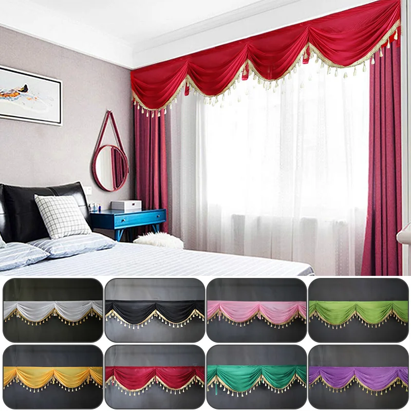 

1M Event Party Valance Drape Panel Decor Backdrop Curtain Swag Stage Wedding Background Drapery Table Skirt Ice Silk Swag