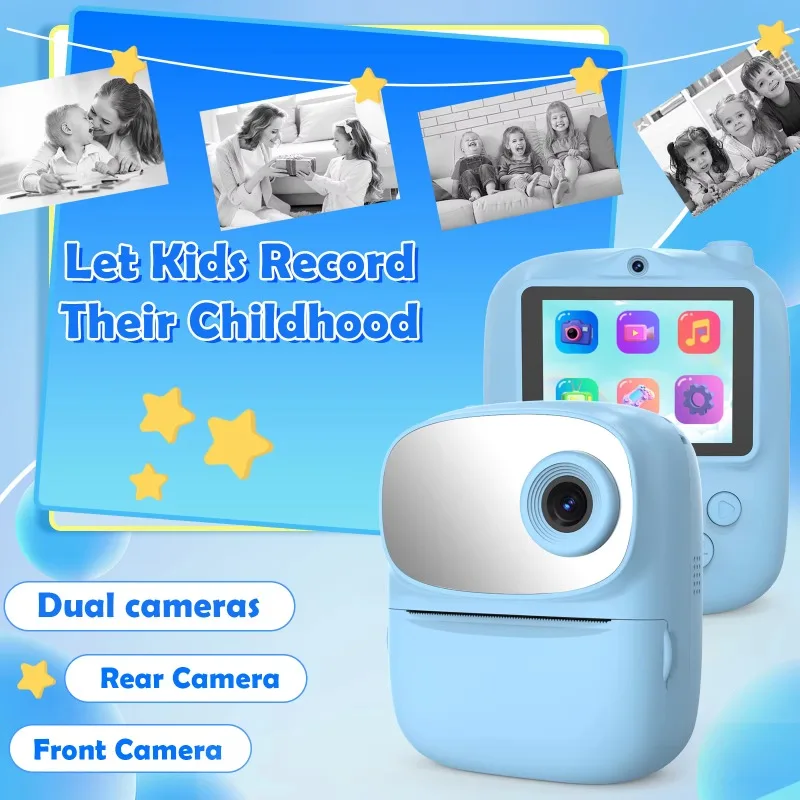 Children's Mini Instant Print Digital Camera CMOS Imaging Flash Small Photo