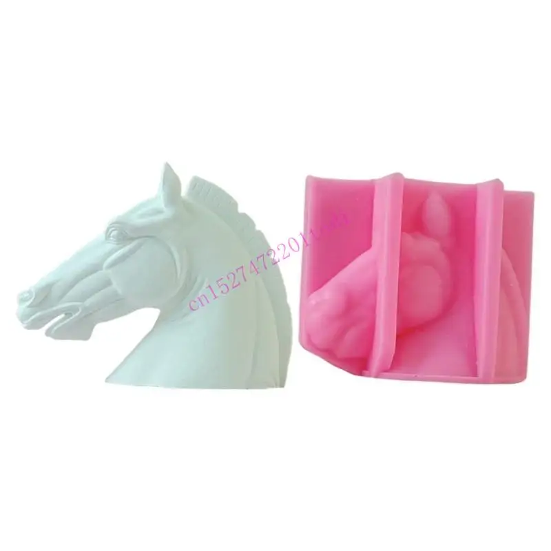 

M76B Silicone Mold for Horse Head Sculpture Casting Desktop Ornament Crafting Mould