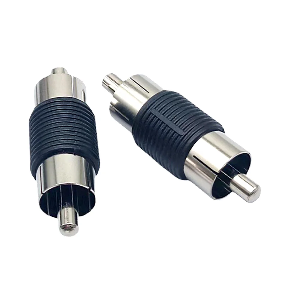 10 Pack Nickel-Plated RCA Male to Male Coupler Adapters for Audio/Video, Phono Speaker Cables & Amplifiers