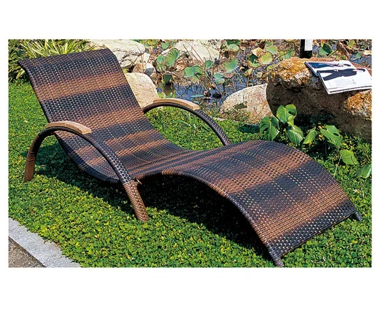 Outdoor Garden Furniture Rattan Leisure Chaise Lounge Indoor-Outdoor Sun Loungers for Beach Nap Pool Sleep-Comfortable Bed for