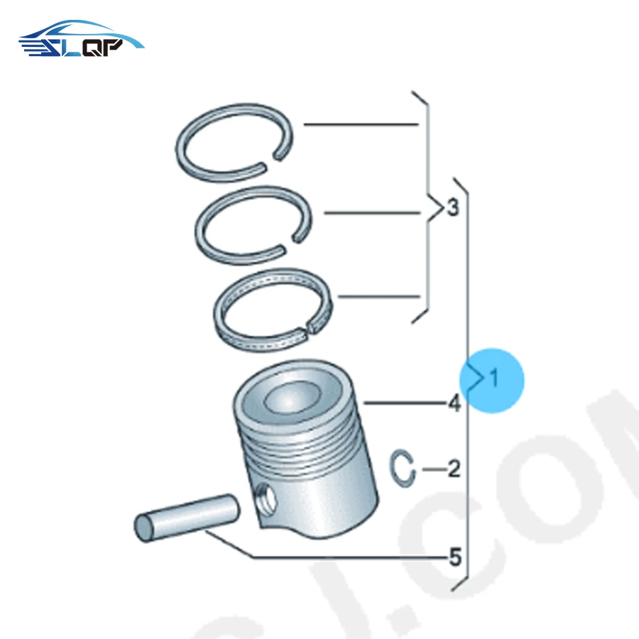 수정된 엔진 피스톤 및 피스톤 링 키트, 아우디 A4 A5 A6 VW 골프 티구안 파사트 제타 파사트 CC 06H107065DL, 06J107065A EA888