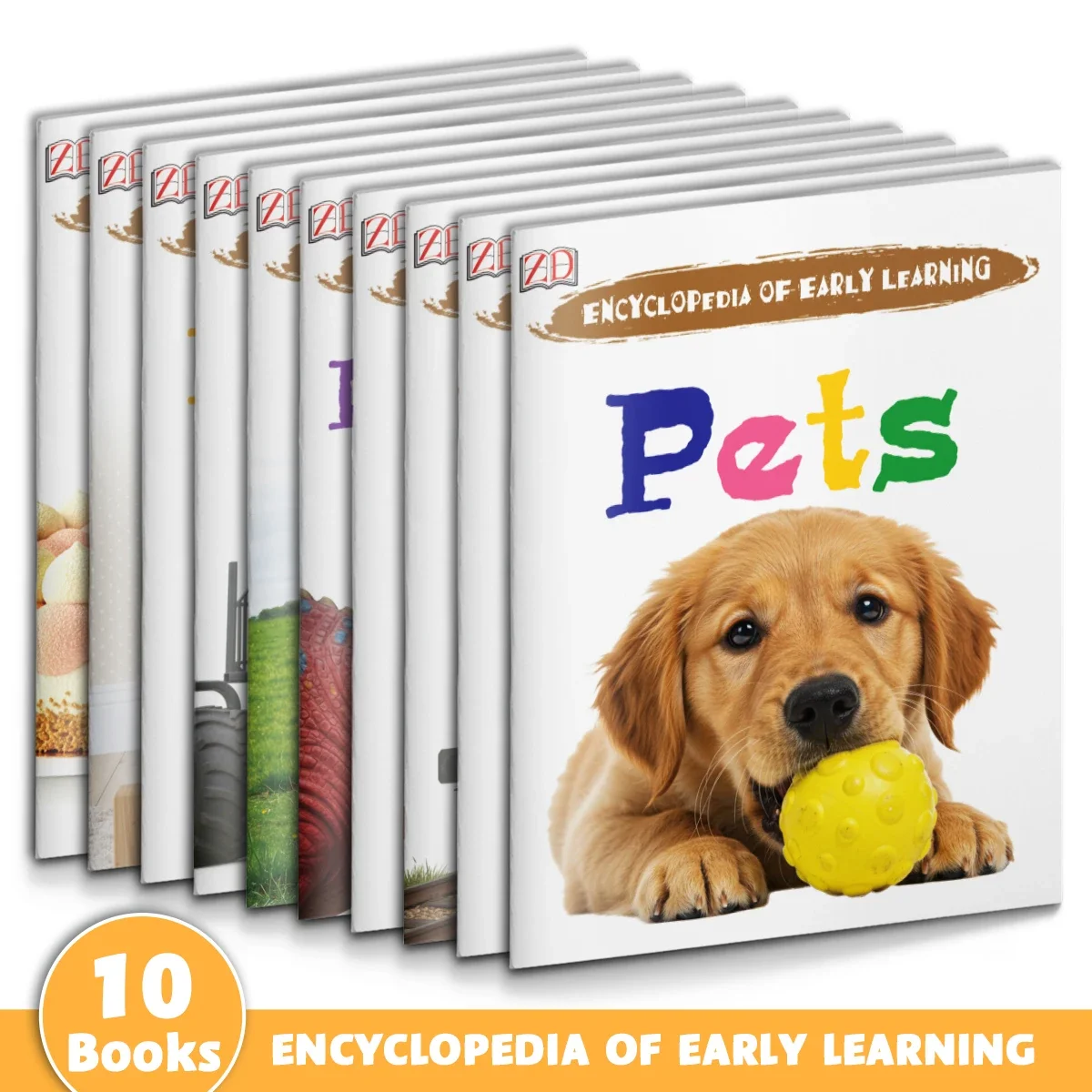 English: Toddler Cognitive Encyclopedia Book 10 Themes Dinosaur Farm Transport Cartoon Pattern Kids Early Education Reading Book