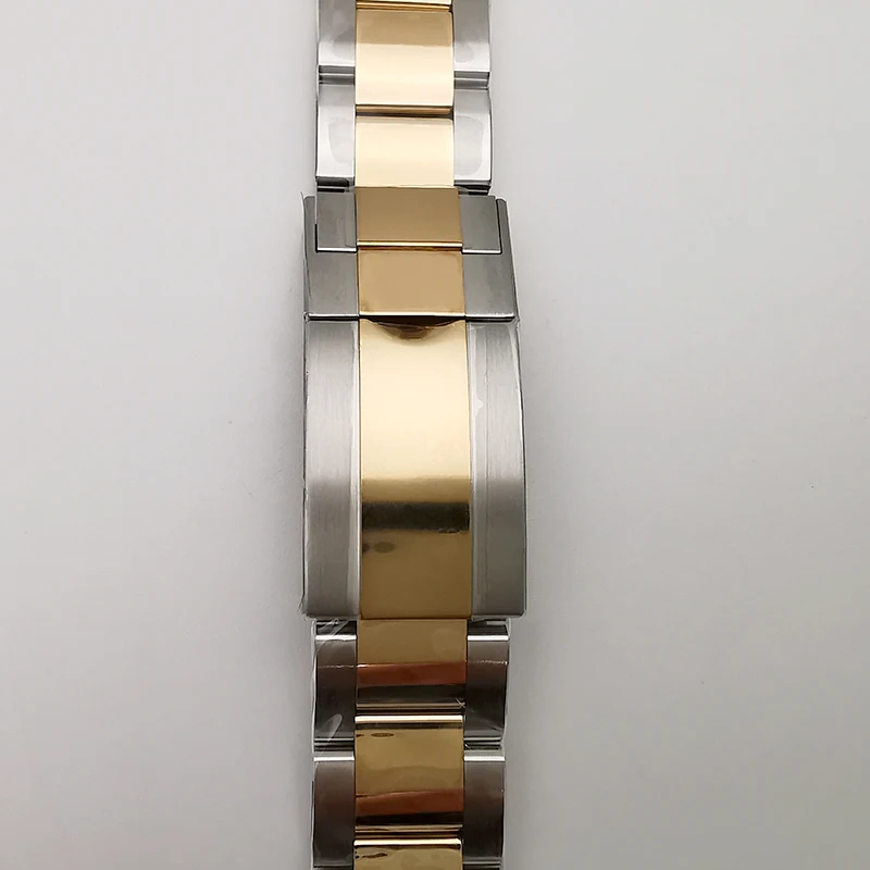 904L Gold Plated Steel Color Two Tones Watch Bracelet For GMT 116713, Aftermarket Watch Parts