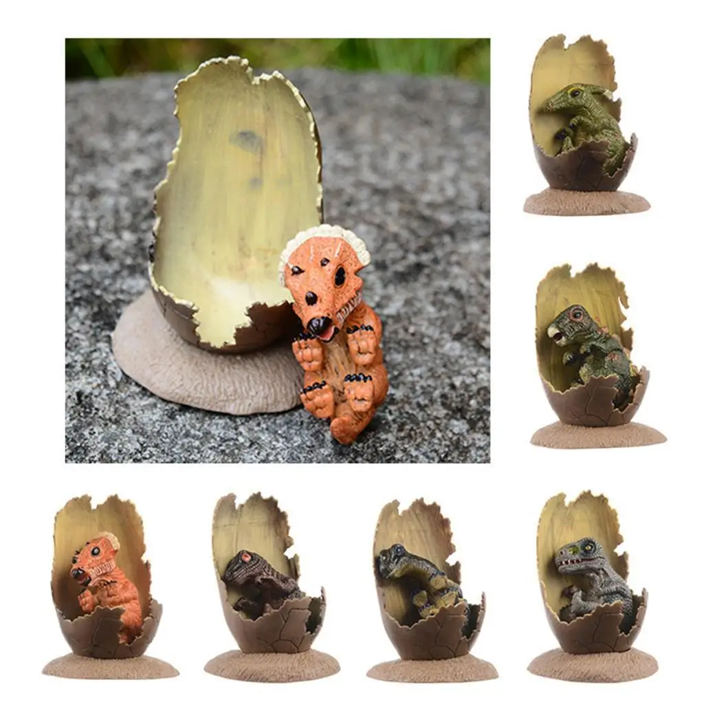 Dinosaur Hatching Egg Toy Durable PVC Figurine Miniature Model for Kids Educational and Collectible Use
