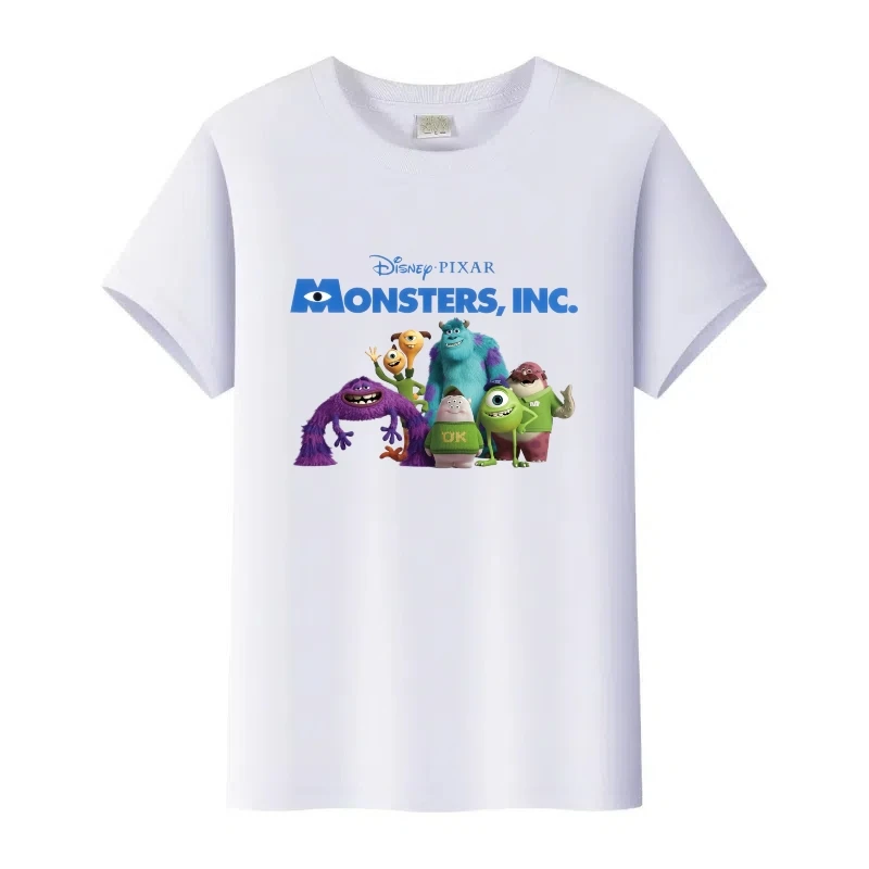 

Vintage Girl Blouses Disney Cartoon Monsters, Inc. Print Woman Tshirt Goth Children t-shirt Ladies Tees Family Y2K Men Tops Gift