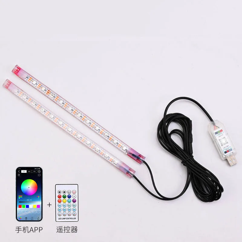 Neon LED Car Interior Ambient Foot Strip Light Kit Accessories RGB Backlight Remote App Music Control Auto Decorative Lamp