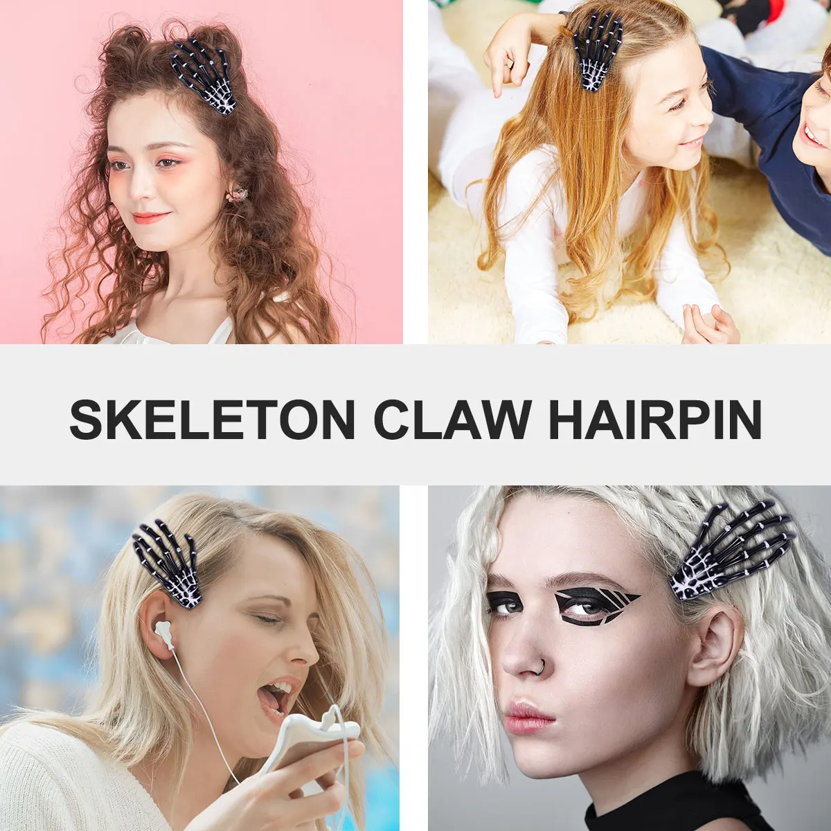 

6pcs Claw Clip Halloween Party Hair Accessories Costume Party Hairpin For Women Girls Hair Barrettes