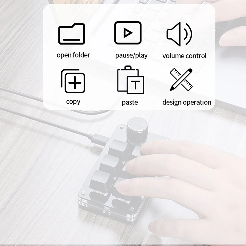 6 مفاتيح 1 مقبض صغير ماكرو لوحة المفاتيح الميكانيكية USB RGB الألعاب مخصص برمجة مقبض المحمولة مخصص التبديل لأجهزة الكمبيوتر المحمول فوتوشوب