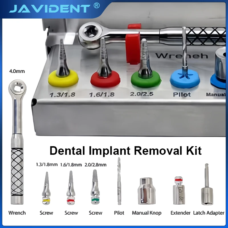 1Set Dental Implant Removal Kit, Bone Expander, Removal of Damaged Fixations, Autoclavable Dental Restoration Instruments