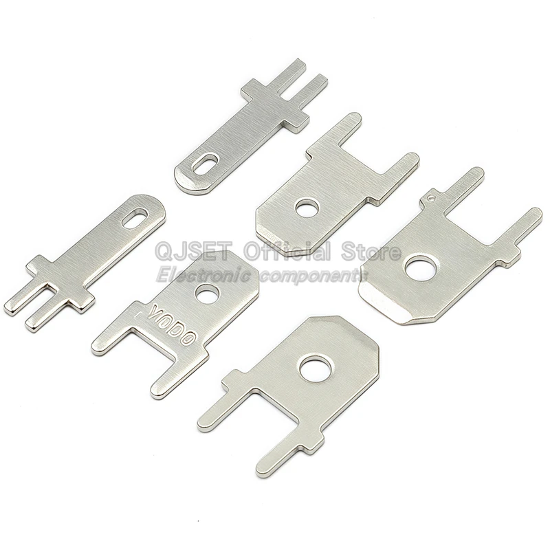 100 Uds 2,8mm 4,8mm 6,3 MM conector Terminal PCB inserto de soldadura PCB soldadura terminal inserción palanca enchufe bloque de terminales 0,8mm 2P
