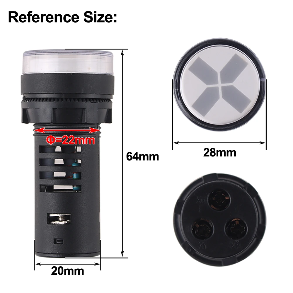 Mini DCAC220V24V red/green Dual-Color Switchback LED Turn Signal Light For Indicator Emergency Signals Lamp 22mm AD16-22SS/WN/WD