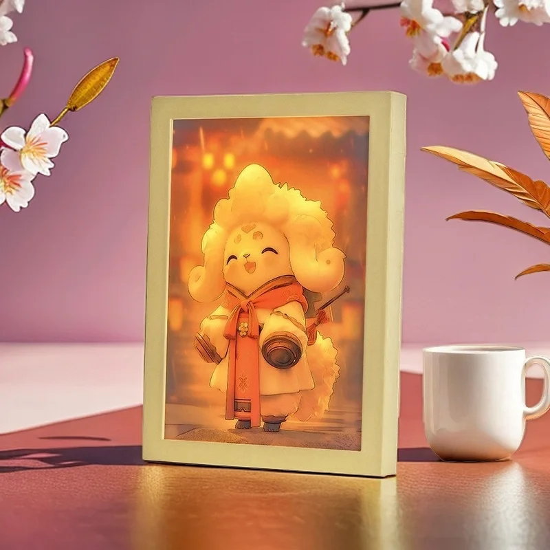 SheepLED Beautiful city Night View Light Painting,HD Picture Narrow BezelUsb Plug Dimming Romantic Home Decorations Night Lam