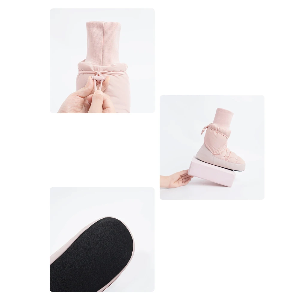 أحذية الرقص للبالغين الخريف الشتاء عالية السندات الأحذية الدافئة سميكة المخملية خفيفة الوزن أداء أحذية الرقص أحذية الباليه الرقص #3