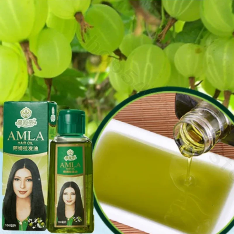 Indian Gooseberry Pure Plant Hair Care Essential Oil Nourishes, Shines, Repairs Damaged Black Hair Roots 100ml