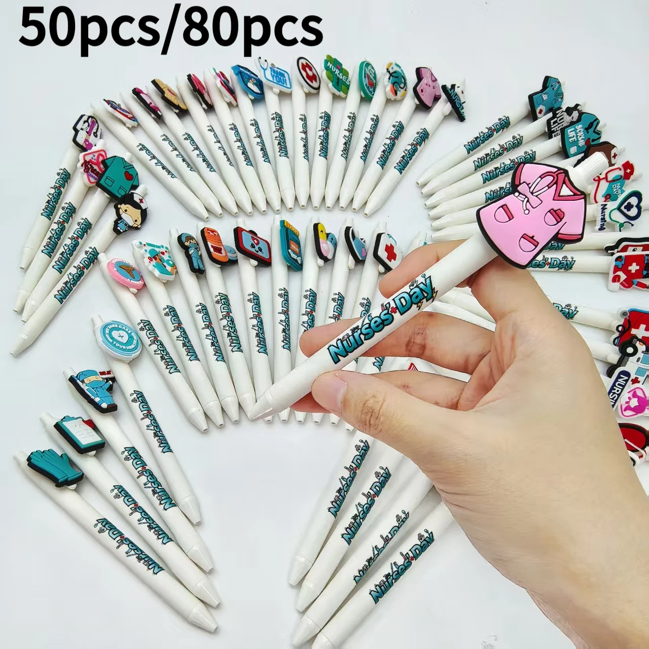 

50PCS/80PCS creative medical care Ballpoint pens, medical care series, Nurses' Day gift pens, medical prescription pens