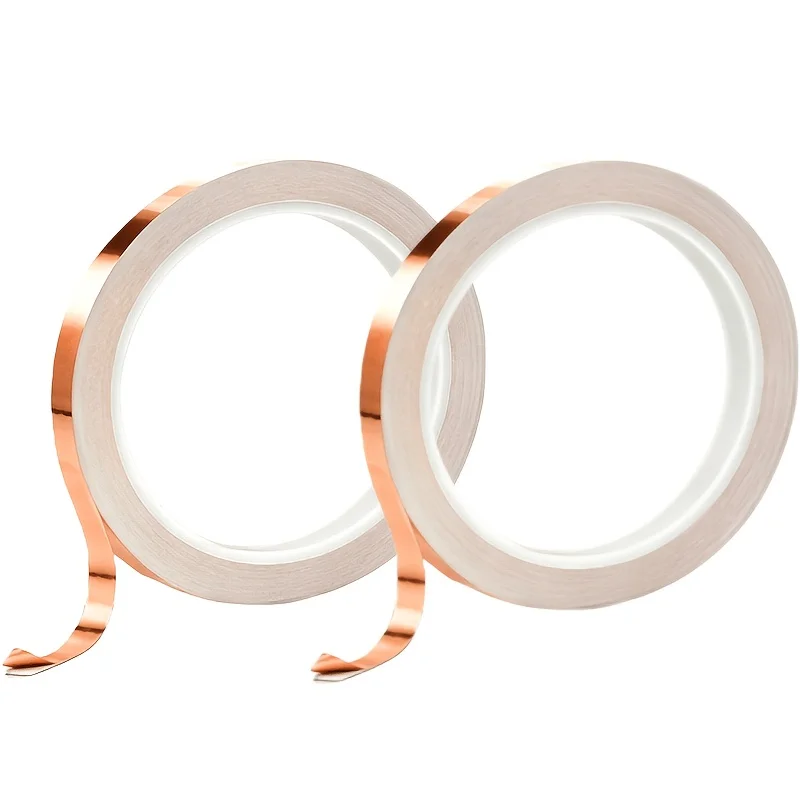 Copper Foil Tape 0.3mm Width Single Double Conductive Adhesive, EMI Shielding Heat Dissipation, Repel Snails Slugs Pest