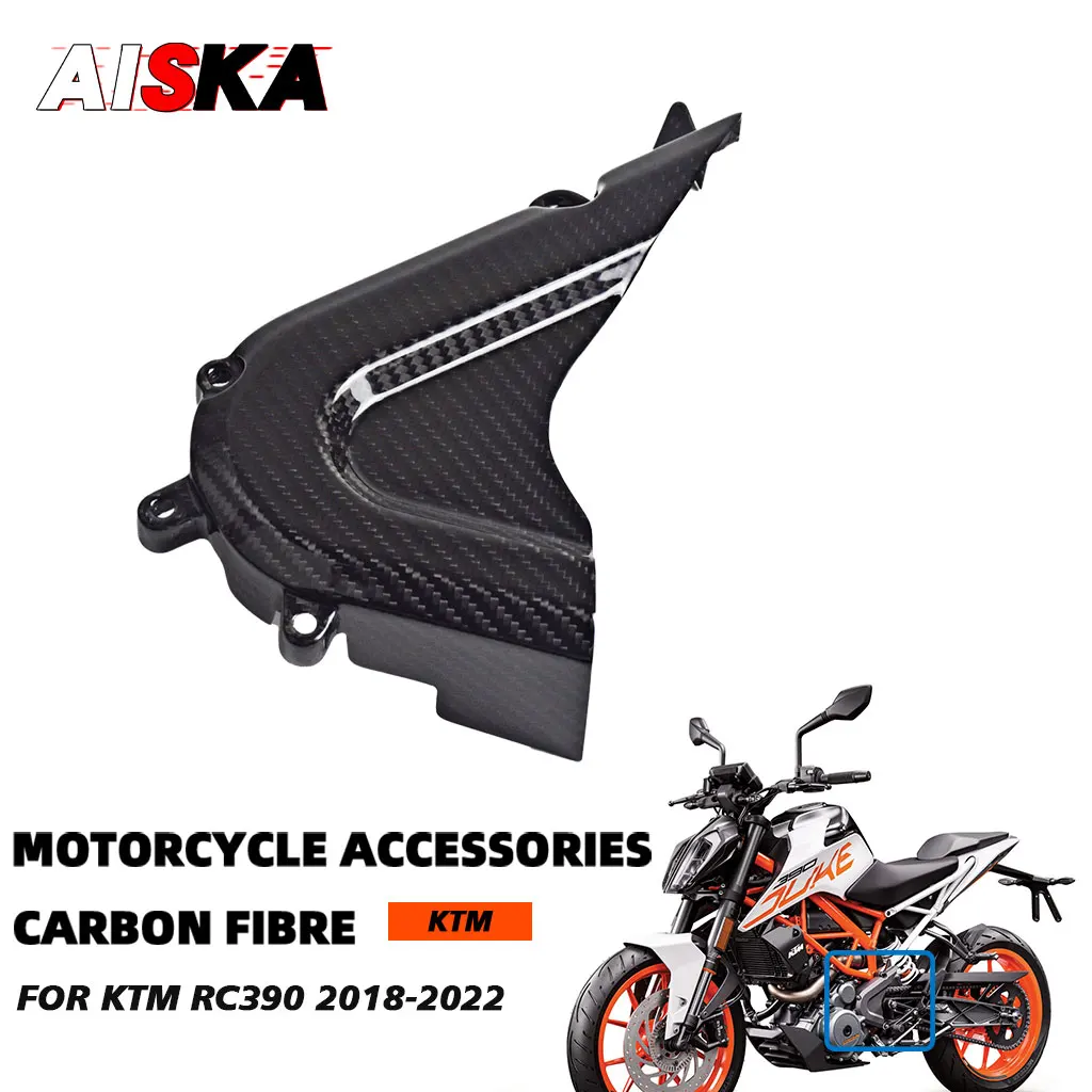 

100% 3K Pure Carbon Fiber Sprocket Cover Fairing for KTM RC390 RC 390 2018 2019 2020 2021 2022 Motorcycle Accessories and Parts