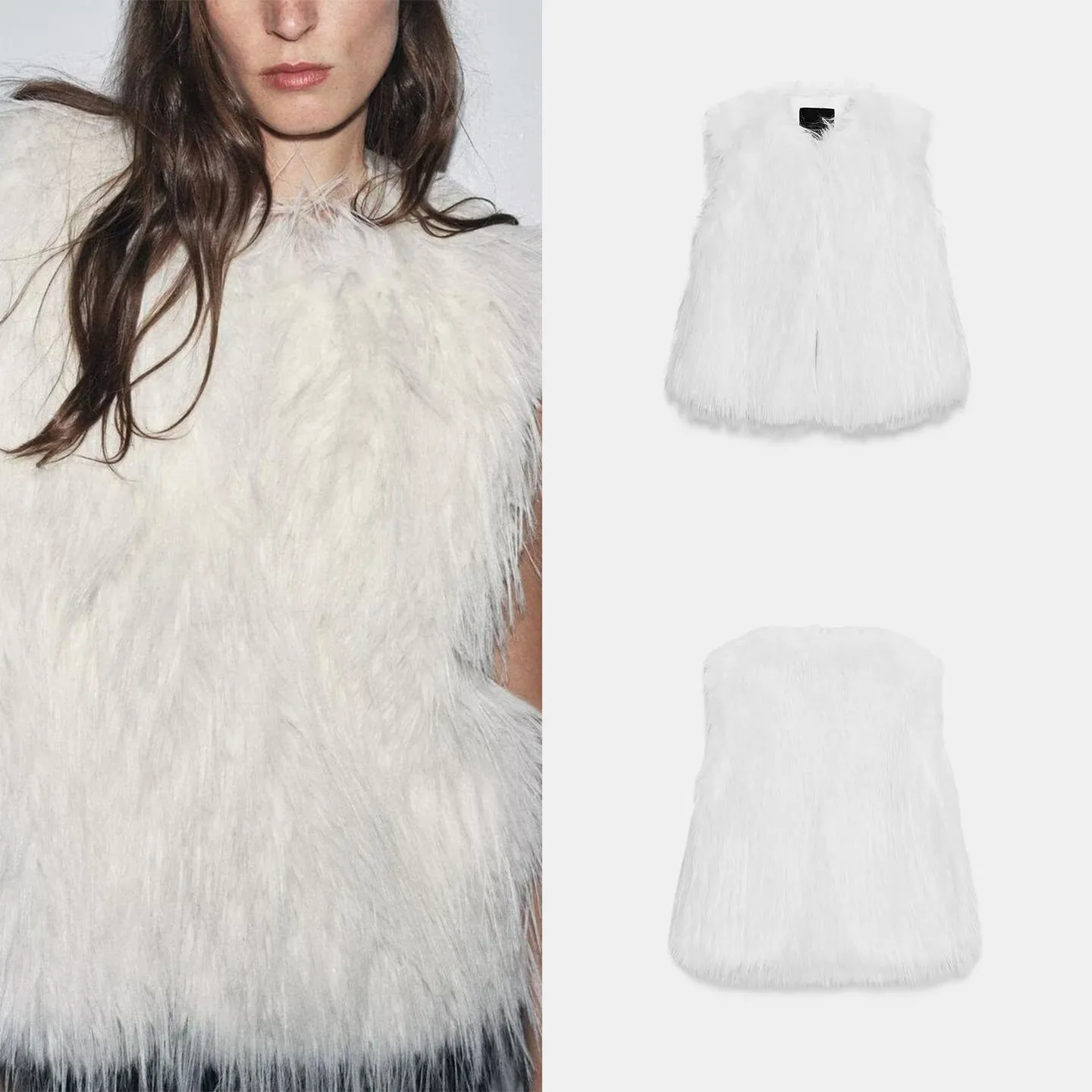 Faionable الفراء الاصطناعي سترة المرأة Sle 2025 الخريف وصول جديد Z الوقوف صالح الأوروبي Sle لا قبعة وشملت #1