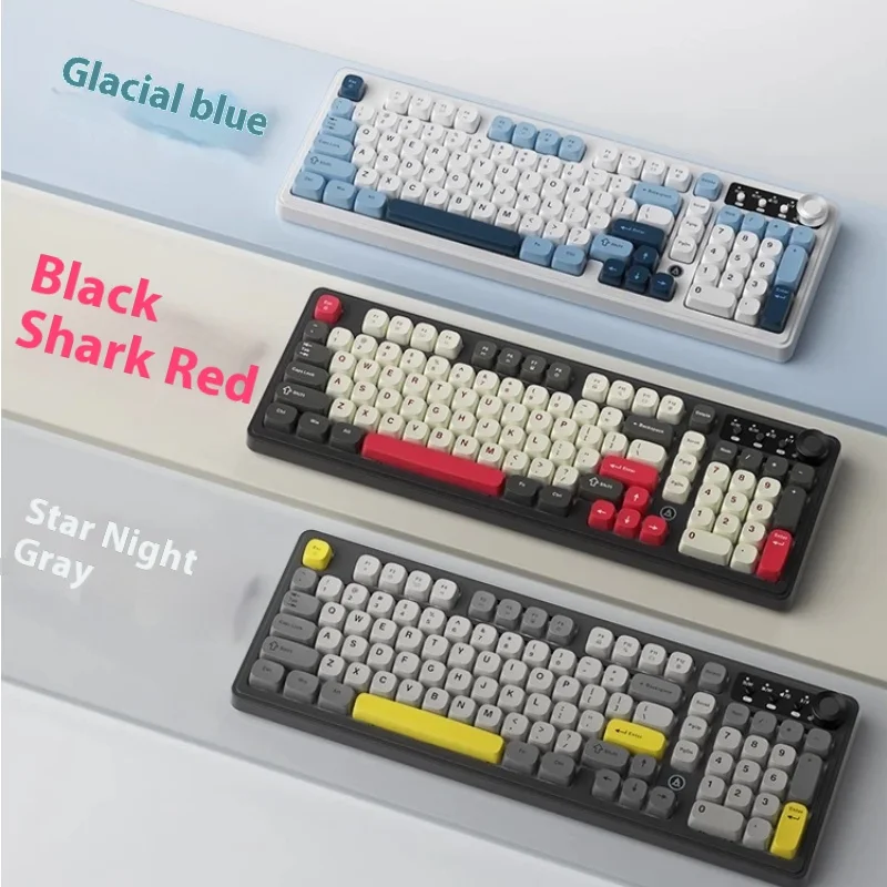 

Black Jue Af98 Wired/Wireless Bluetooth Mechanical Keyboard Esports Gaming Special Three-Mode Touch Typing For Office Computer