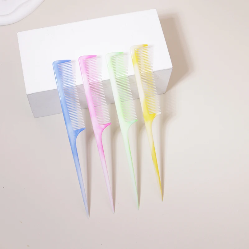 Set di 4 pettini colorati a coda affilata, pettine a coda di topo, pettine per lo Styling, parrucchiere a casa da uomo e da donna