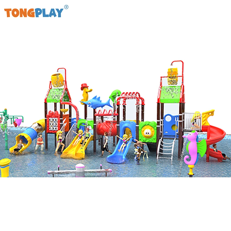 Children Water Park Swimming Pool Amusement Park Playground Equipment Set Aqualand Play Games Slide For Sale