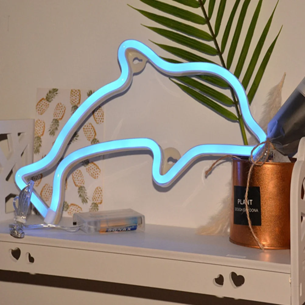 Dolphin Night Light Creative Funny Beautiful Plastic Home Store Decoration Night Light