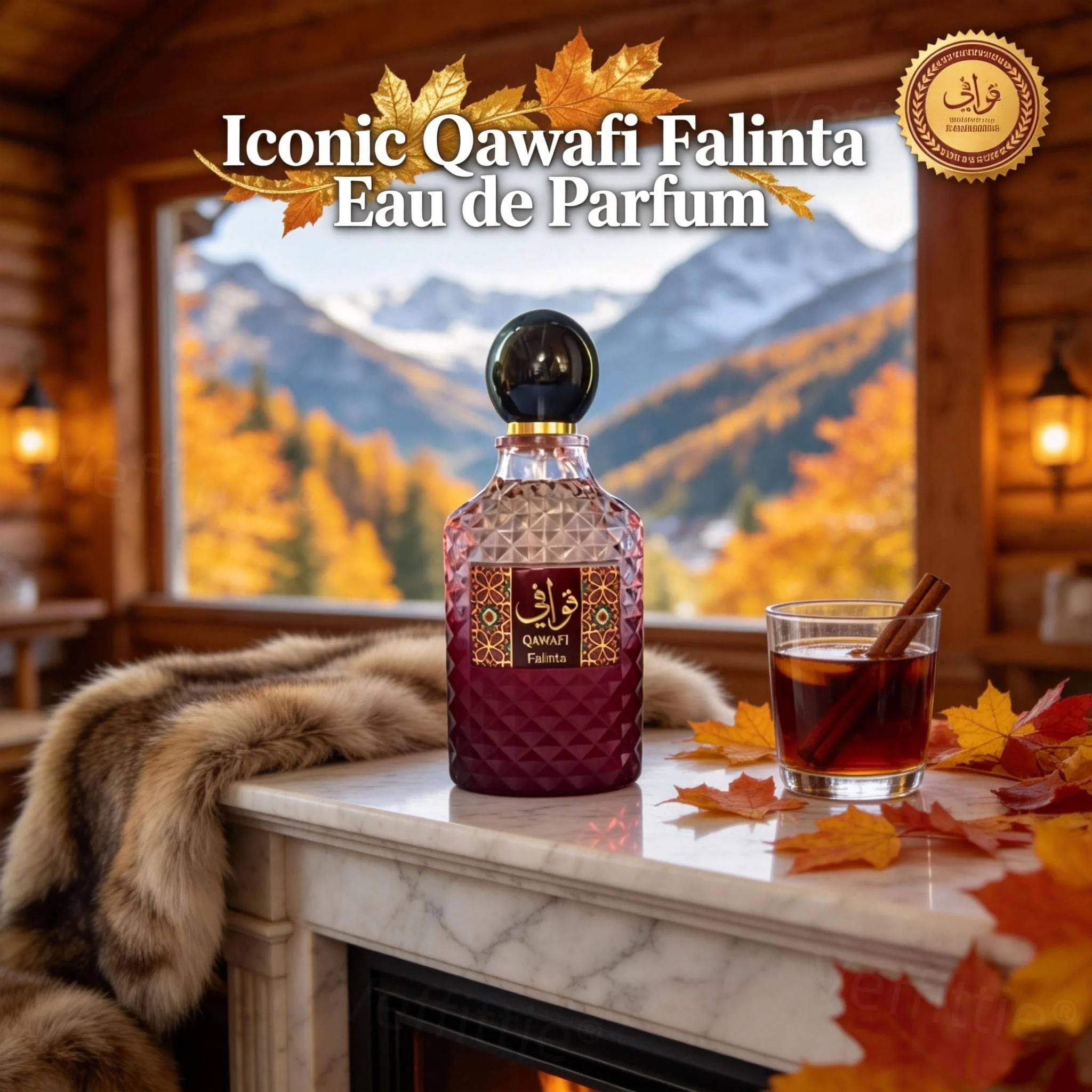

Winter Warmth Agarwood Amber 100ml Eau De Parfum, Long Lasting Oriental Woody Aroma, Red Cut Bottle, Cozy Home Winter Wear,