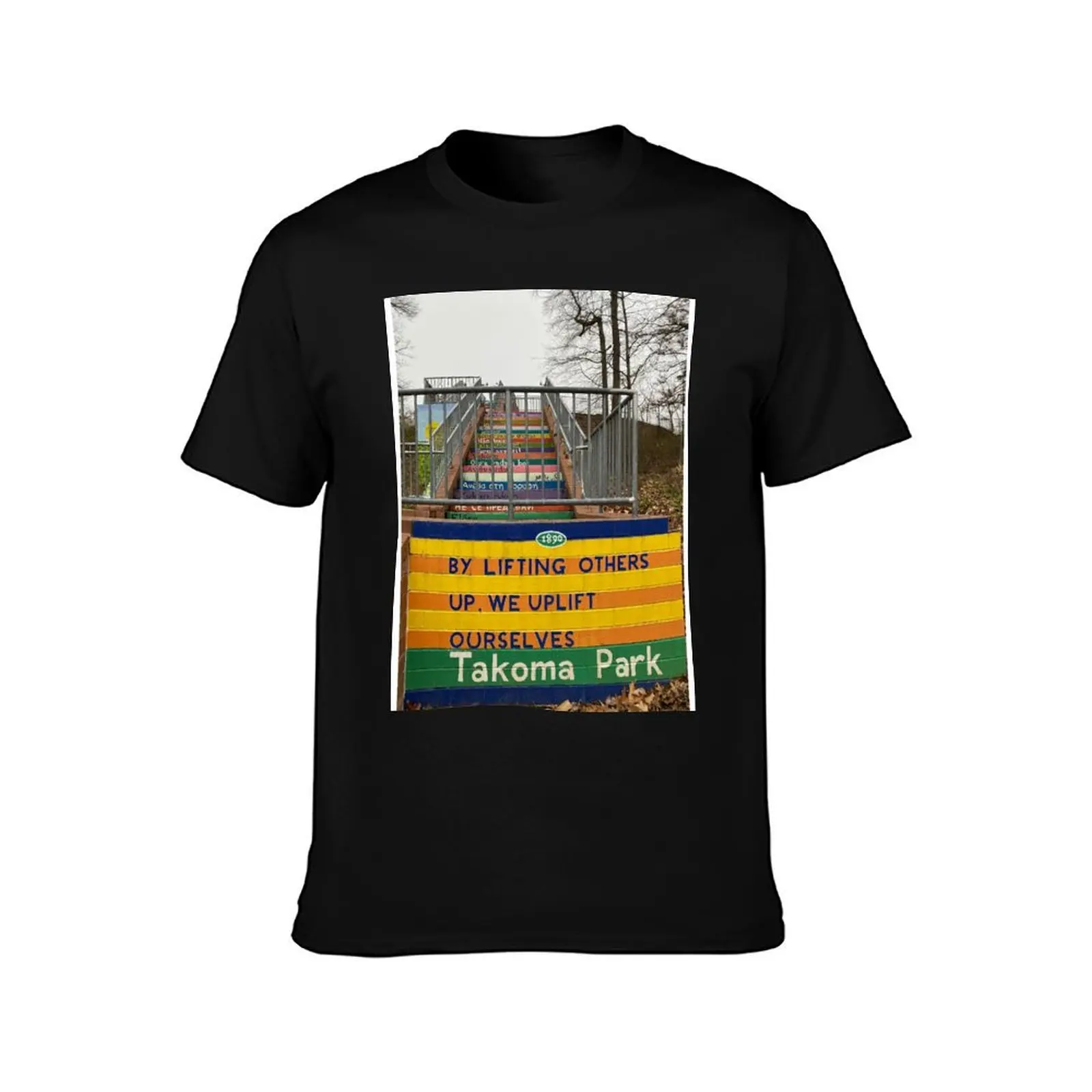 The Uplifting Staircase of Takoma Park T-Shirt anime tshirt anime figures mens clothes