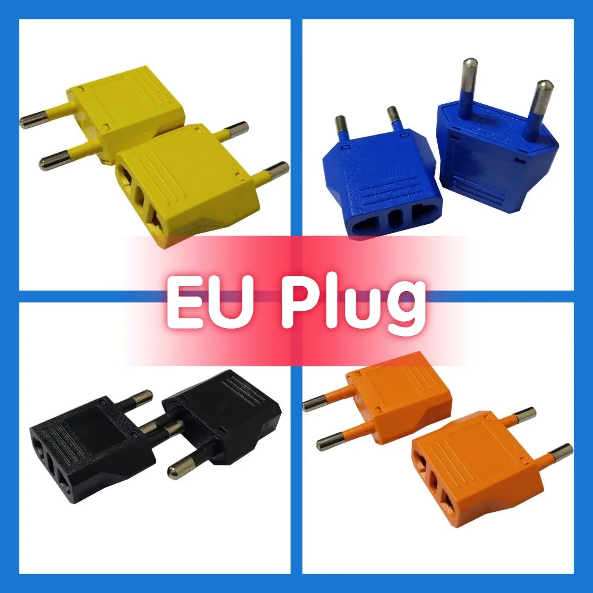 

5pcs EU Euro KR Plug Adapter China US to EU European Travel Adapter Electric EU Plug Adapter Converter Power Sockets AC Outlet