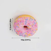 1/7 Pcs Fridge Doughnut Magnets Artificial PU Donuts Decorative Stickers Kawaii Decor Refrigerator Home Kitchen Decoration Gift