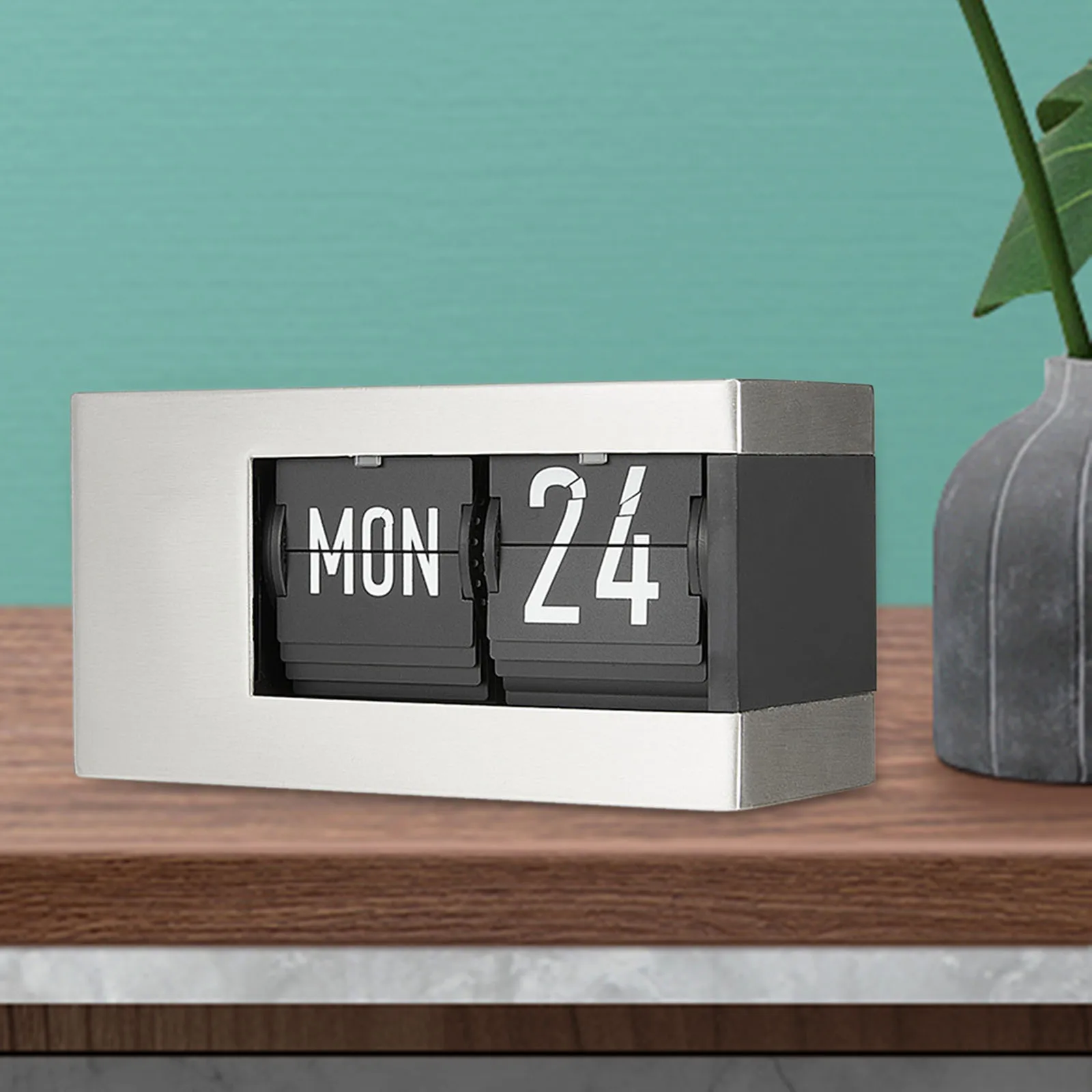 Desk Perpetual Calendar Date Week Display Creative Automatic Tabletop Ornament for Business Anniversary Study Bedroom Bedside