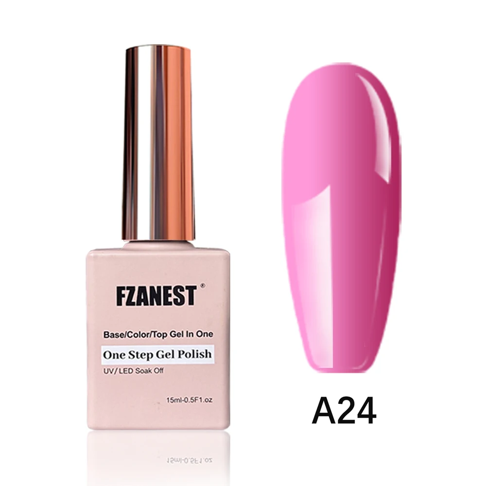 FZANEST Easy Application 1 Step Gel Polish Finger Paints High Gloss Chip Resistant One Step at Home Gel Polish