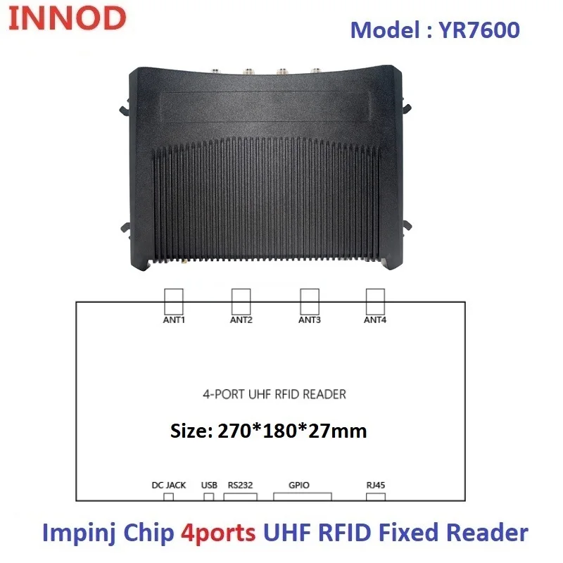 Long Range Impinj E710/R2000 Chip Free C++ C #   Java SDK UHF RFID Fixed Reader EPC Gen 2 6C 4/8/16 Ports RFID UHF Reader