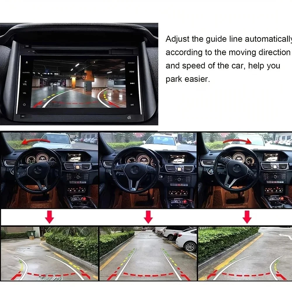 Neue dynamische Rückfahrkamera mit Trajektorienanzeige für VW Golf Variant 6 Plus 2009-2014, Passat Variant, Sharan, Tiguan, Touran, Touareg, Skoda Yeti, Seat Alhambra, Rückfahrkamera 5K0980551 5N0827566A 5N0827566J – Detail 8