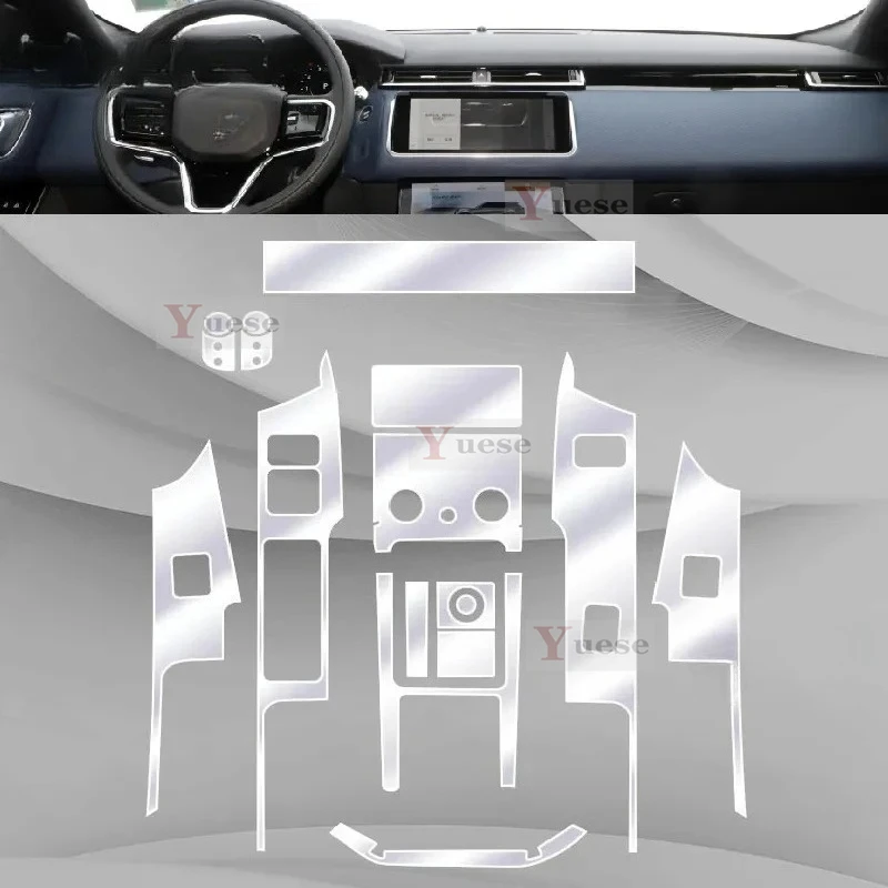 

Car Interior Center console Transparen TPU Protective film Anti-scratc film Sticker For Land Range Rover Velar 2019-2021