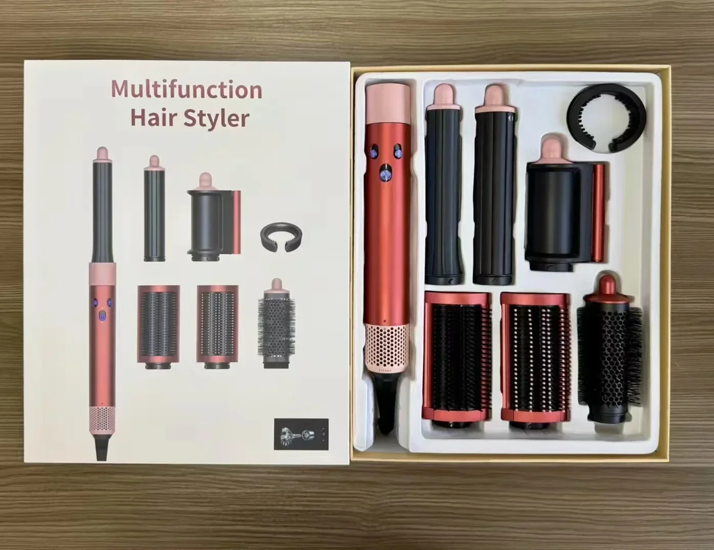 7 in1 متعدد مصفف شعر مكواة تجعيد المهنية مستقيم BarrelBrush DryerHotcomb صالون أداة التدفئة السريعة للمنزلUsecurler