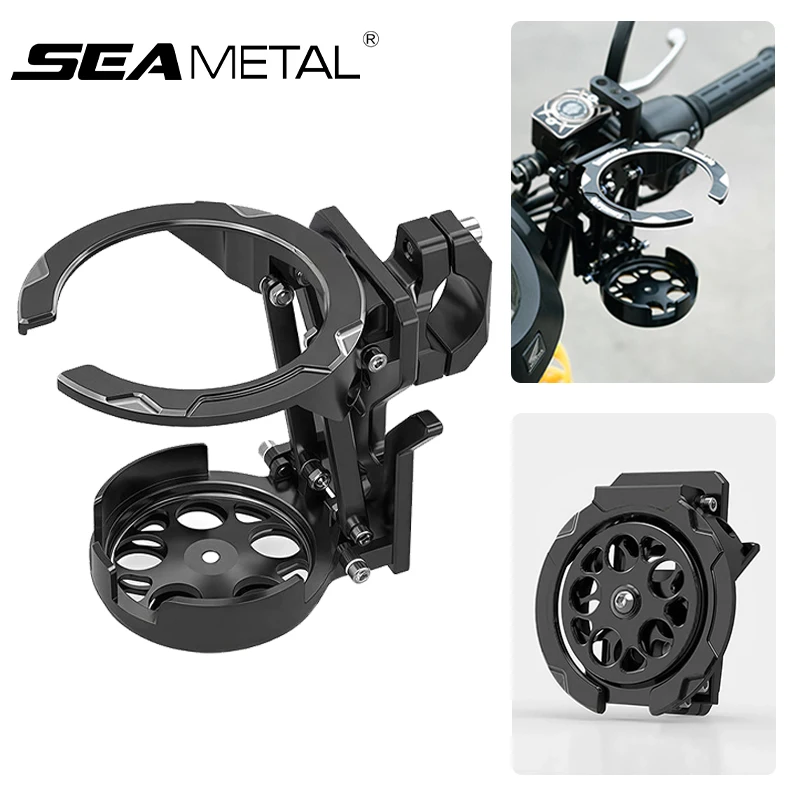 

SEAMETAL New Style General Motorcycle Cup Holder Modified Accessories Foldable and Rotatable Water Cup Bottle Kettle Holder